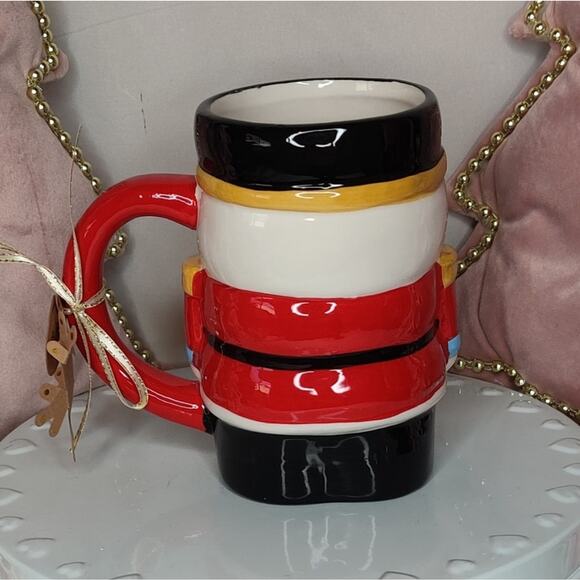 Holly‎ and Joy Red Nutcracker Soldier Figural Christmas Mug - Picture 6 of 10